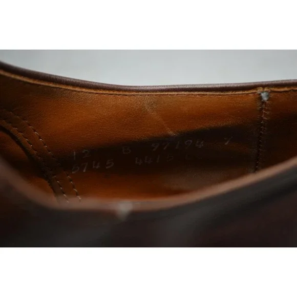 Allen Edmonds Fifth Avenue Dress Shoes‎ Brown Leather Mens 12 B 97194 Luxury